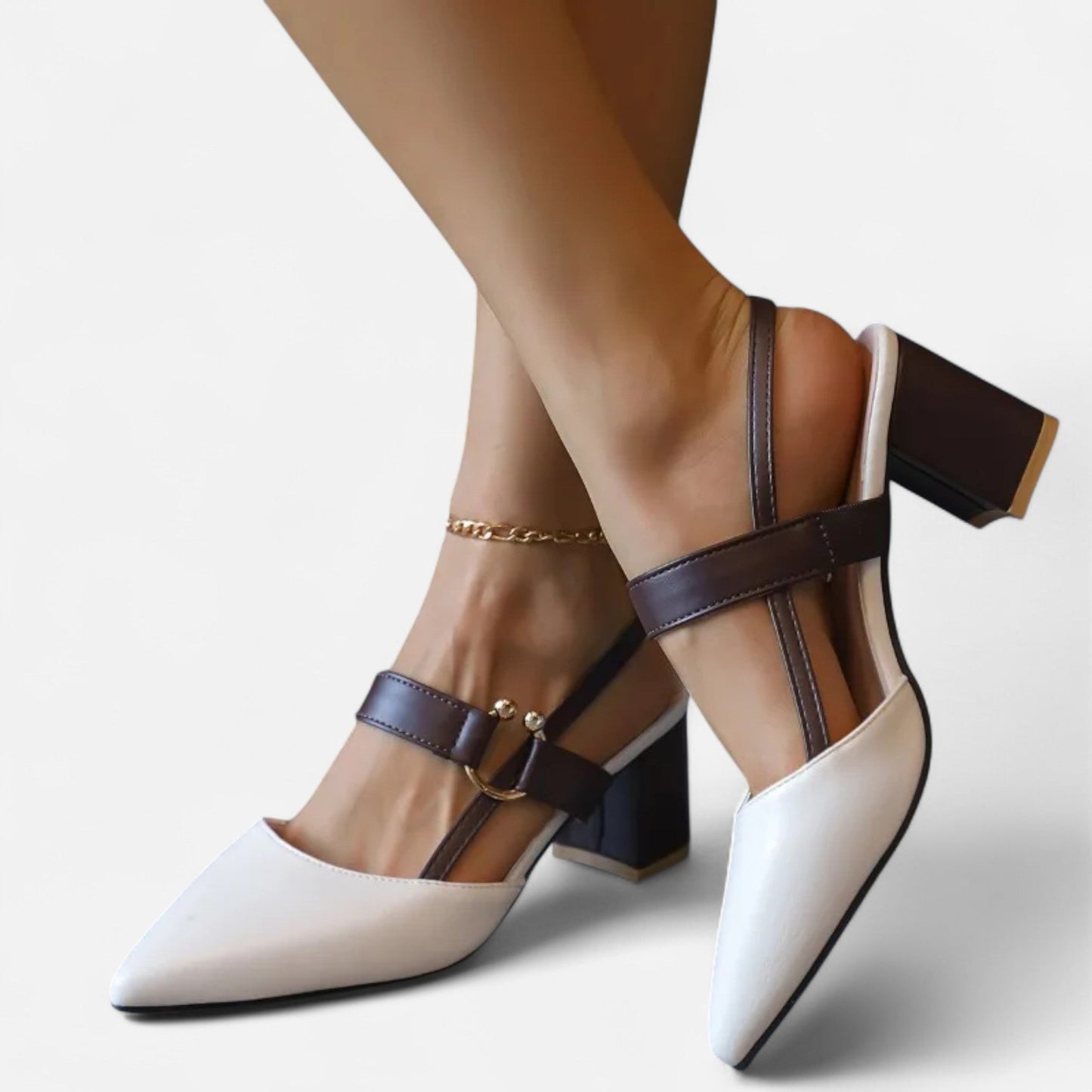 Just-Outlet | Women’s Heels – Genuine Leather Chunky Sandals