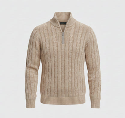 Just-Outlet | Men’s Wool Sweater – Mock Neck Classic