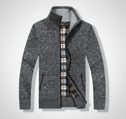 Just-Outlet | Men’s Knit Sweater Jacket – Warm Knit Layer
