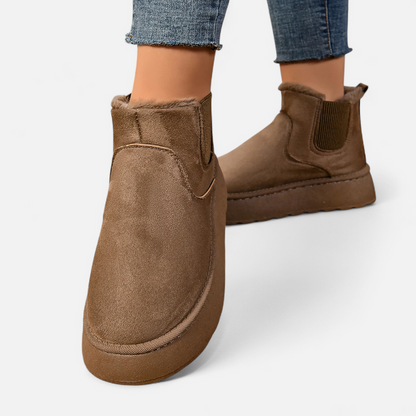 Just-Outlet | Women’s Ankle Boots – Plush Platform Elegance