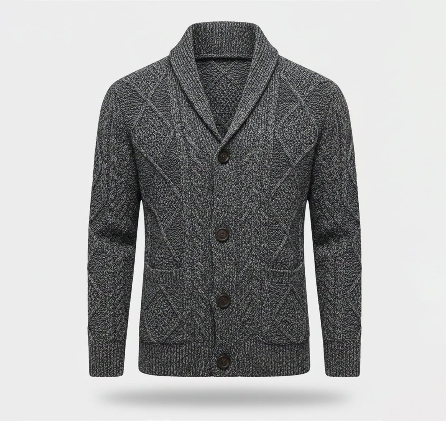 Just-Outlet | Men’s Knit Cardigan Jacket – Jacquard Warm Edition