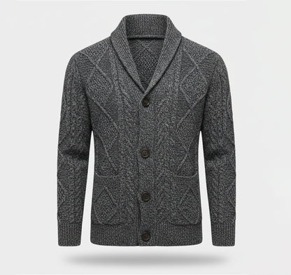Just-Outlet | Men’s Knit Cardigan Jacket – Jacquard Warm Edition