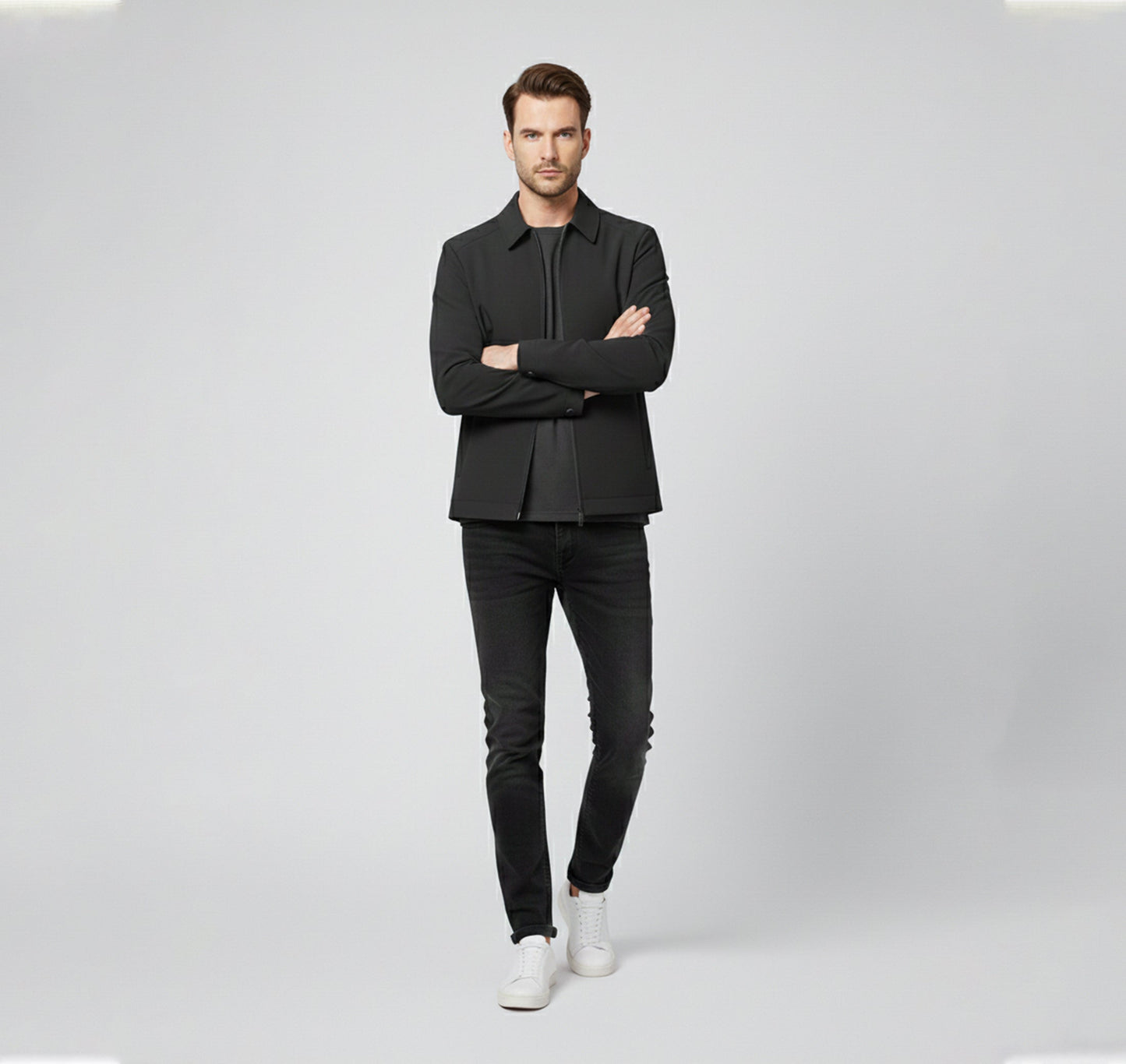 Just-Outlet | Men’s Casual Jacket – Modern Stand Collar