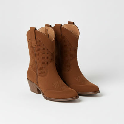 Just-Outlet | Women’s Ankle Boots – Mid-Heel Suede Edition