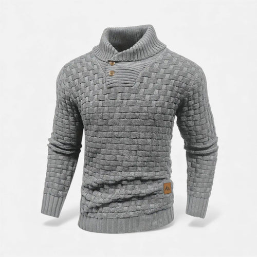 Just-Outlet | Men’s Sweater – Lapel Knit Winter Classic