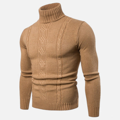 Just-Outlet | Men’s Turtleneck Sweater – Heritage Jacquard Knit