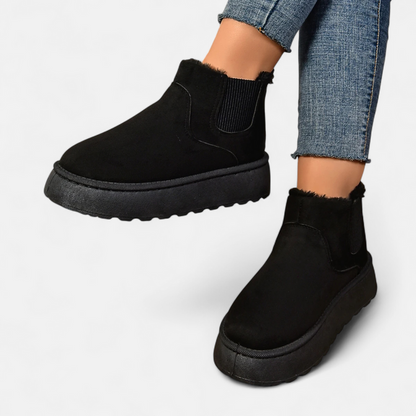 Just-Outlet | Women’s Ankle Boots – Plush Platform Elegance