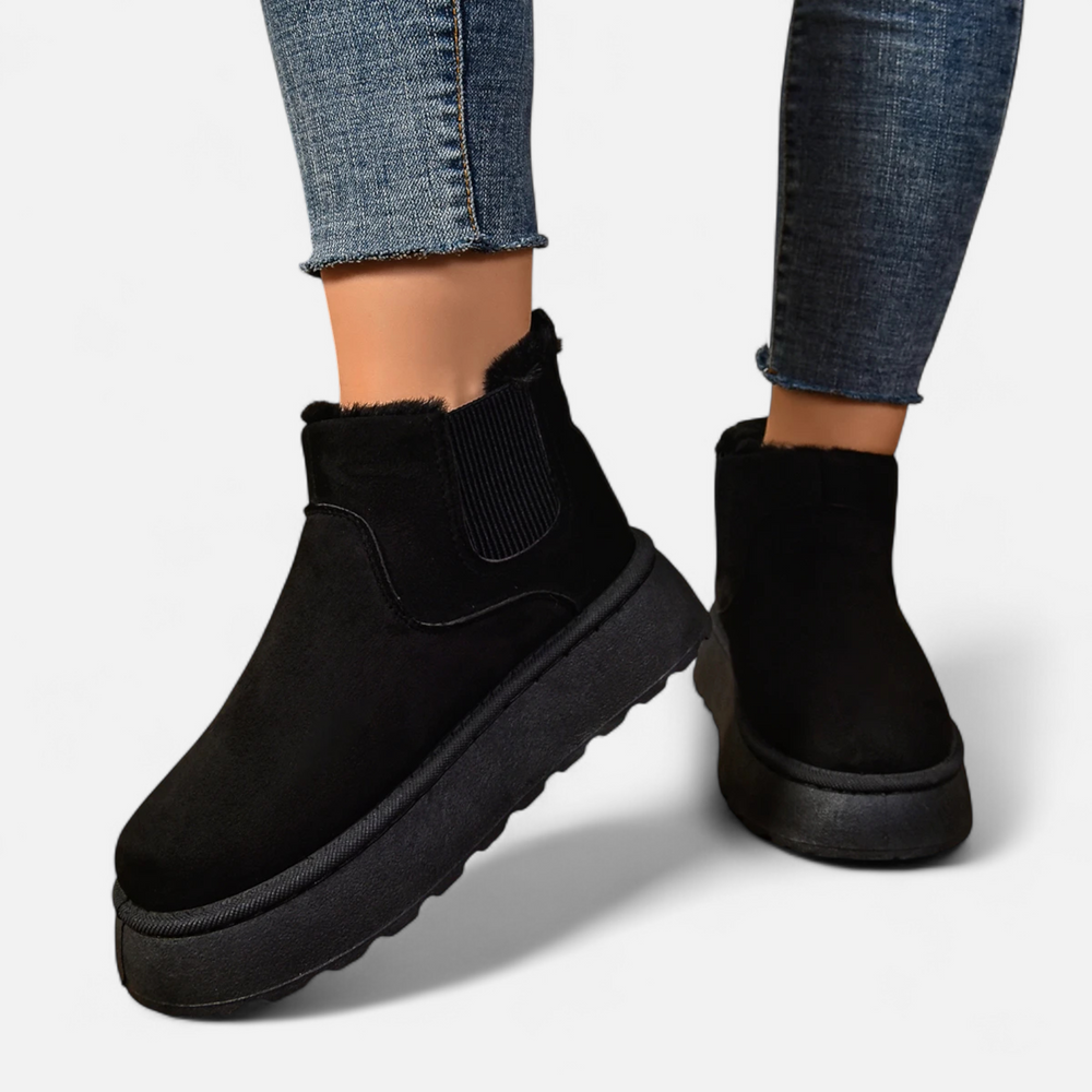 Just-Outlet | Women’s Ankle Boots – Plush Platform Elegance