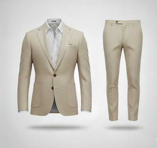 Just-Outlet | Men’s Slim Suit Set – Digital Print Comfort