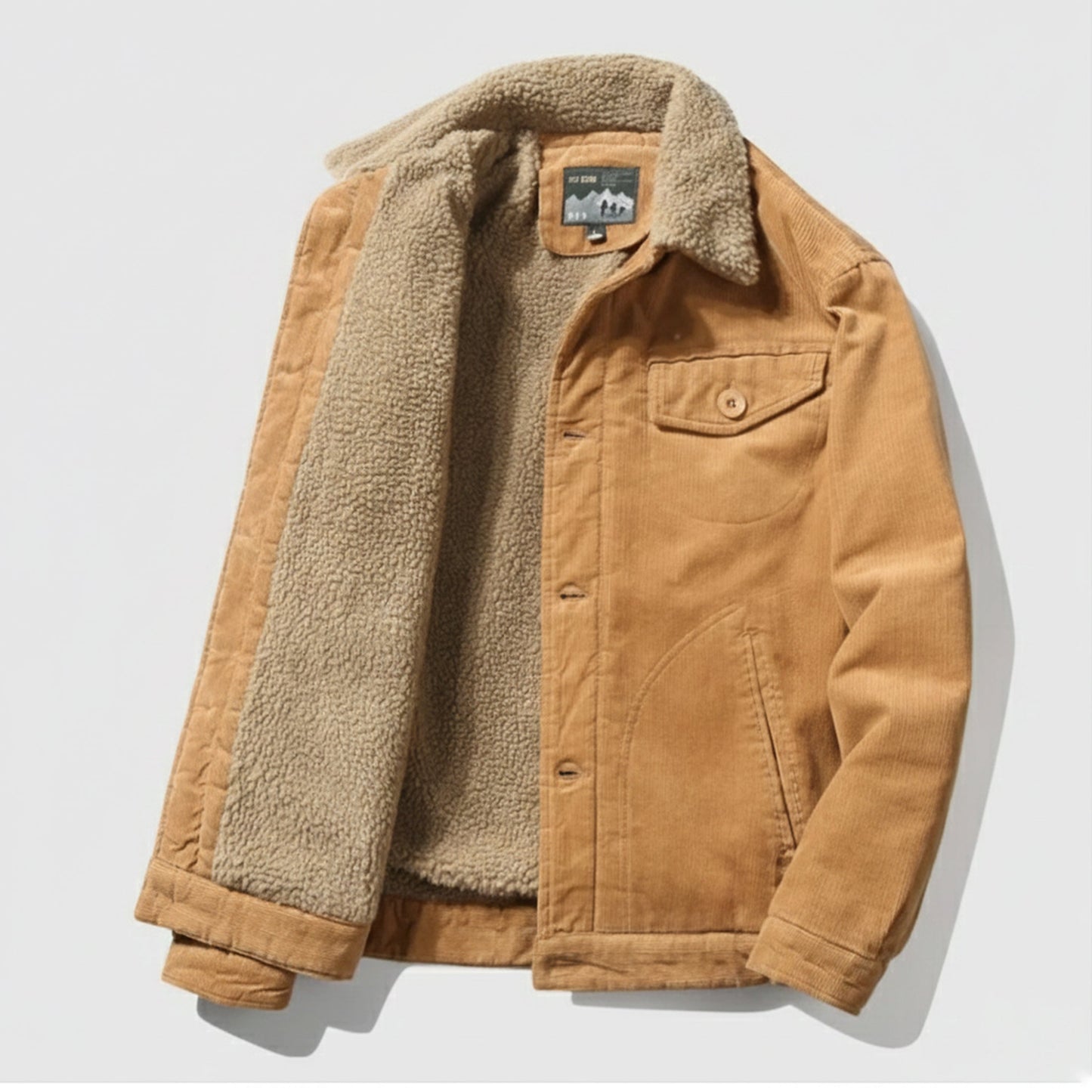 Just-Outlet | Men’s Casual Warm Jacket – Corduroy Fit