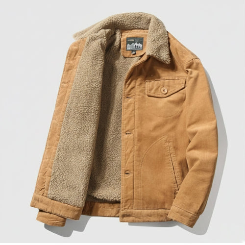 Just-Outlet | Men’s Casual Warm Jacket – Corduroy Fit