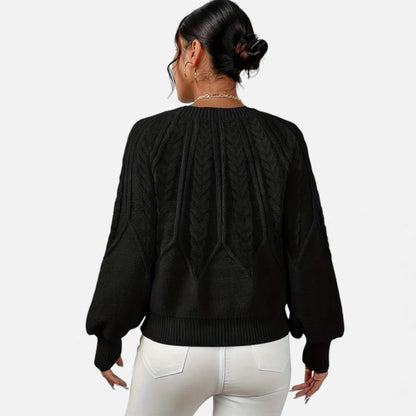 Just-Outlet | Women’s Sweater – Elegant Crew-Neck Knit