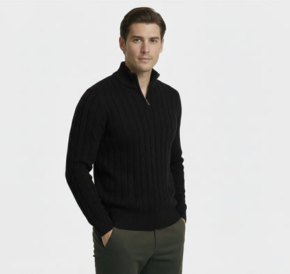 Just-Outlet | Men’s Wool Sweater – Mock Neck Classic