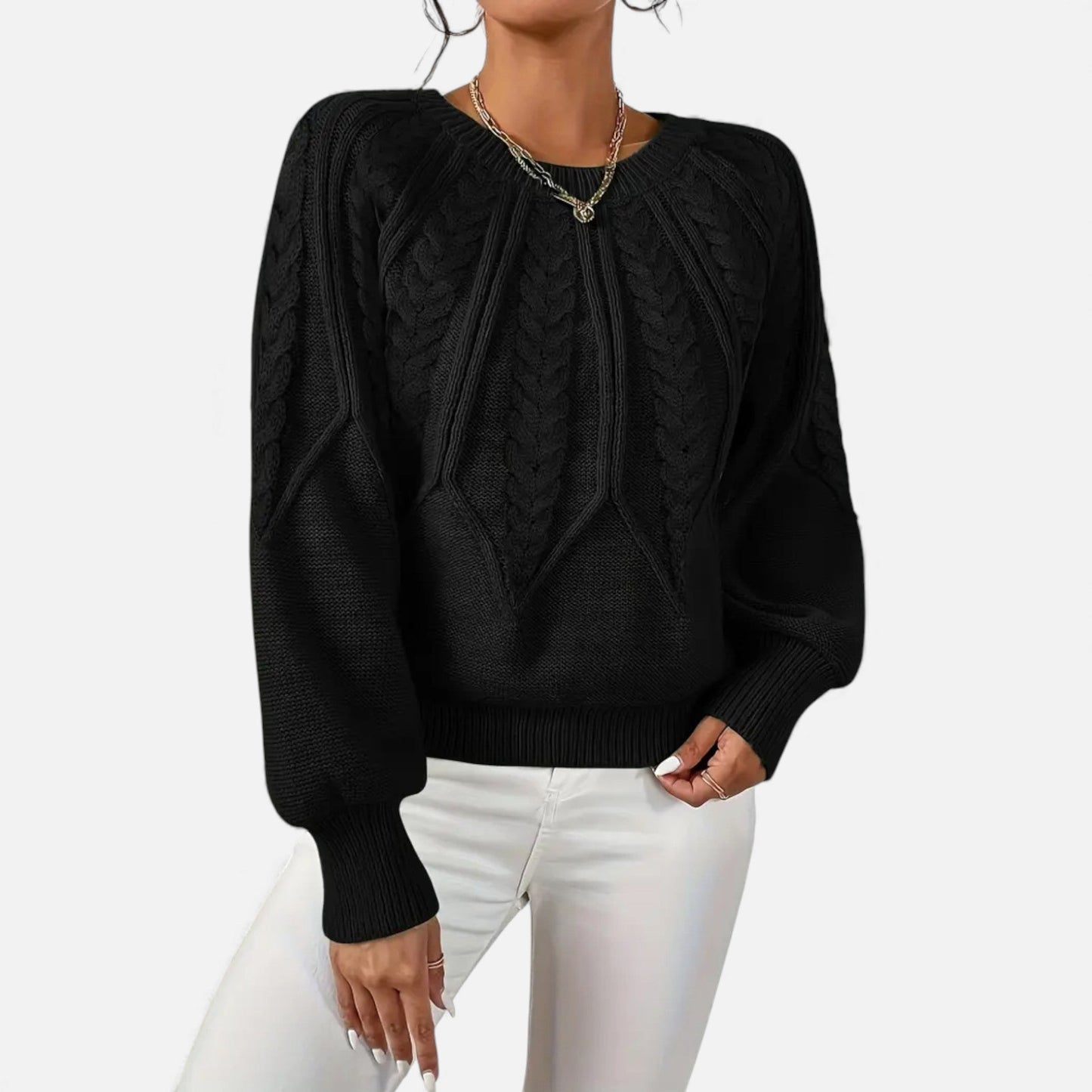 Just-Outlet | Women’s Sweater – Elegant Crew-Neck Knit