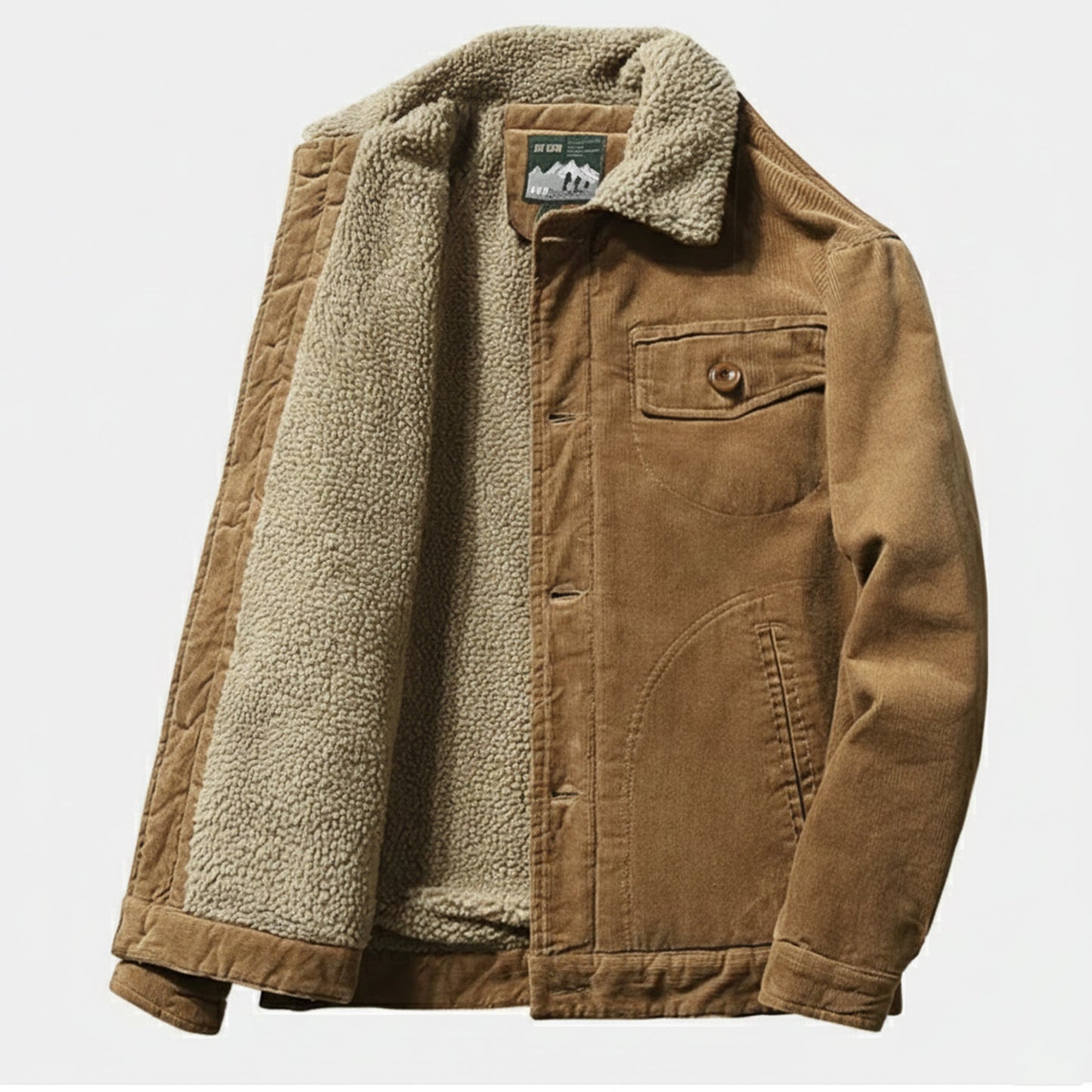 Just-Outlet | Men’s Casual Warm Jacket – Corduroy Fit
