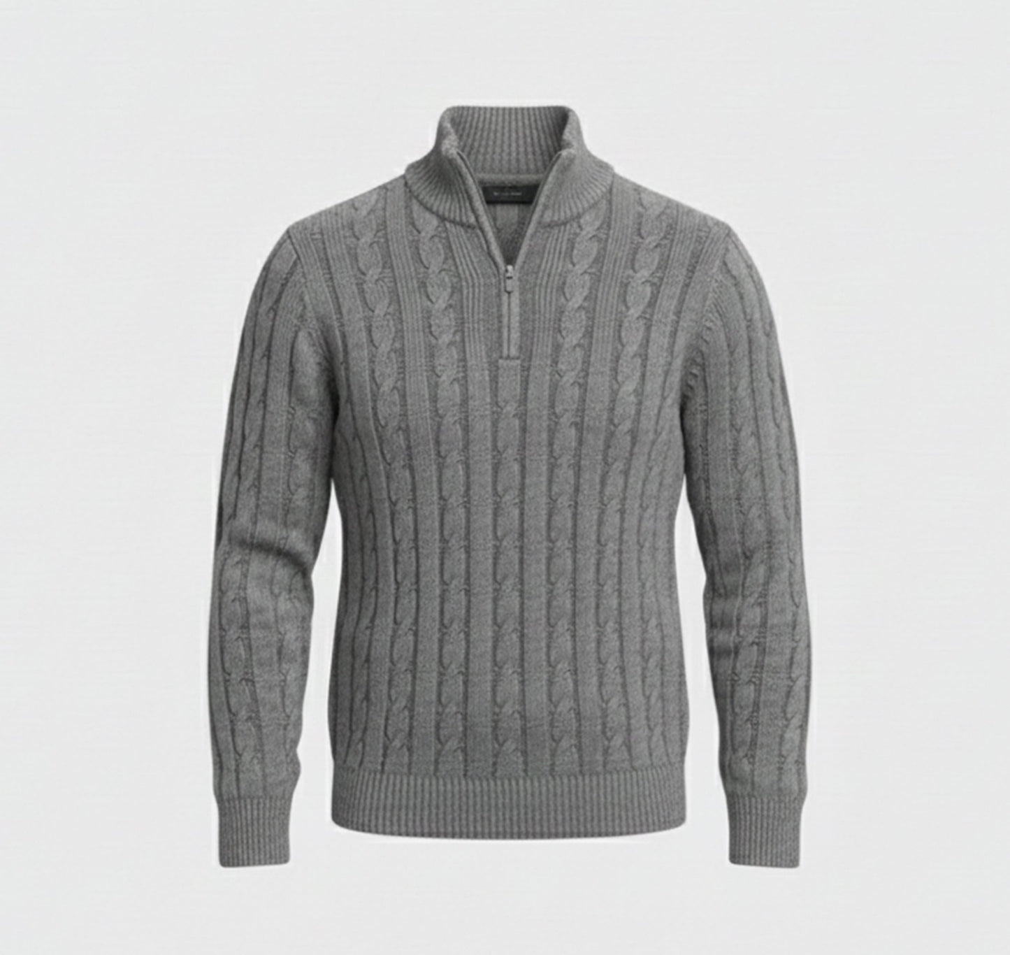 Just-Outlet | Men’s Wool Sweater – Mock Neck Classic