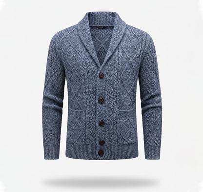Just-Outlet | Men’s Knit Cardigan Jacket – Jacquard Warm Edition