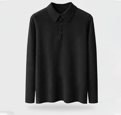 Just-Outlet | Men’s Polo Collar Knit – Warm Daily Layer