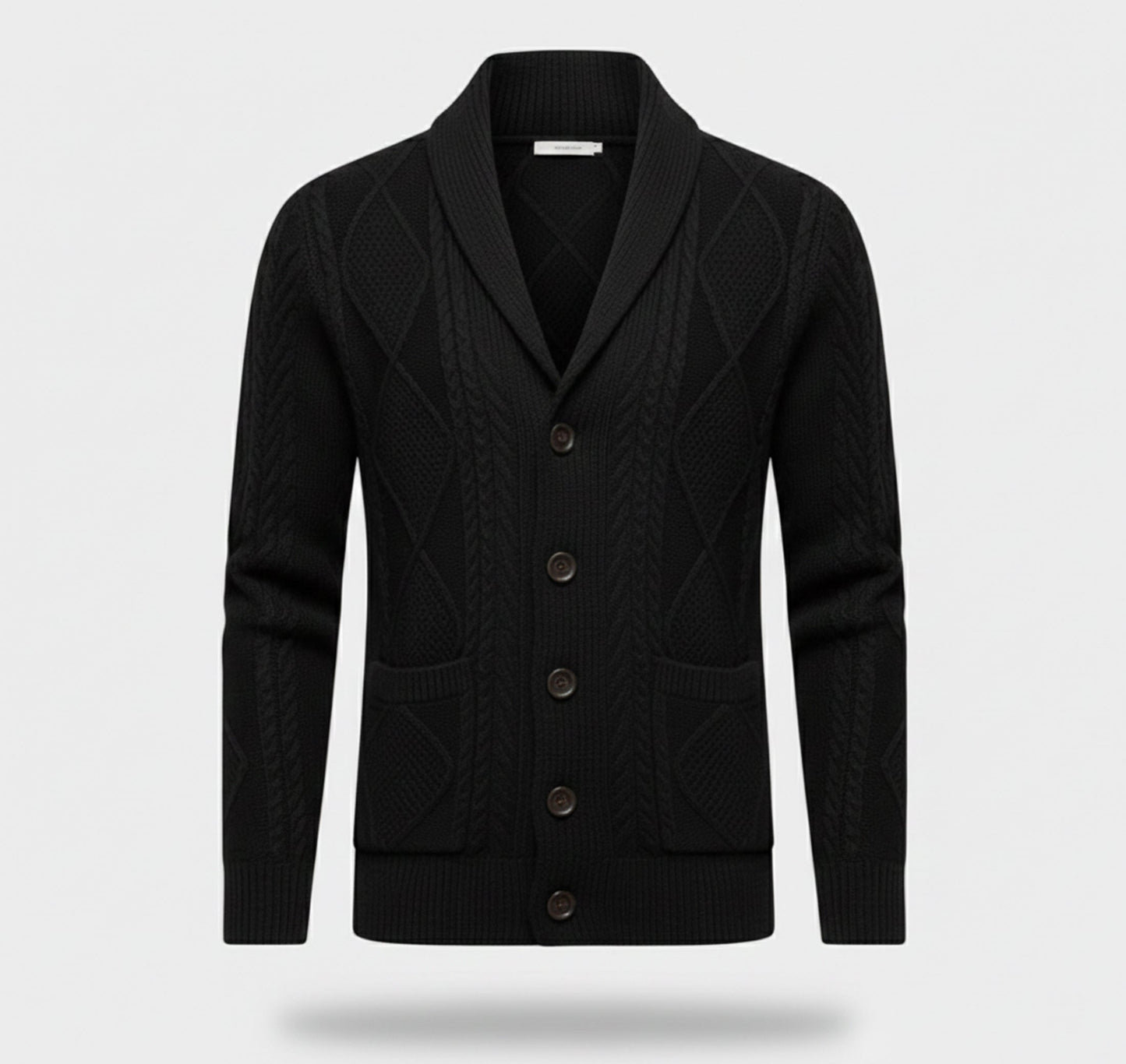 Just-Outlet | Men’s Knit Cardigan Jacket – Jacquard Warm Edition