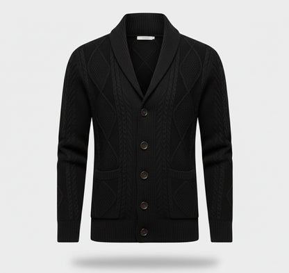 Just-Outlet | Men’s Knit Cardigan Jacket – Jacquard Warm Edition
