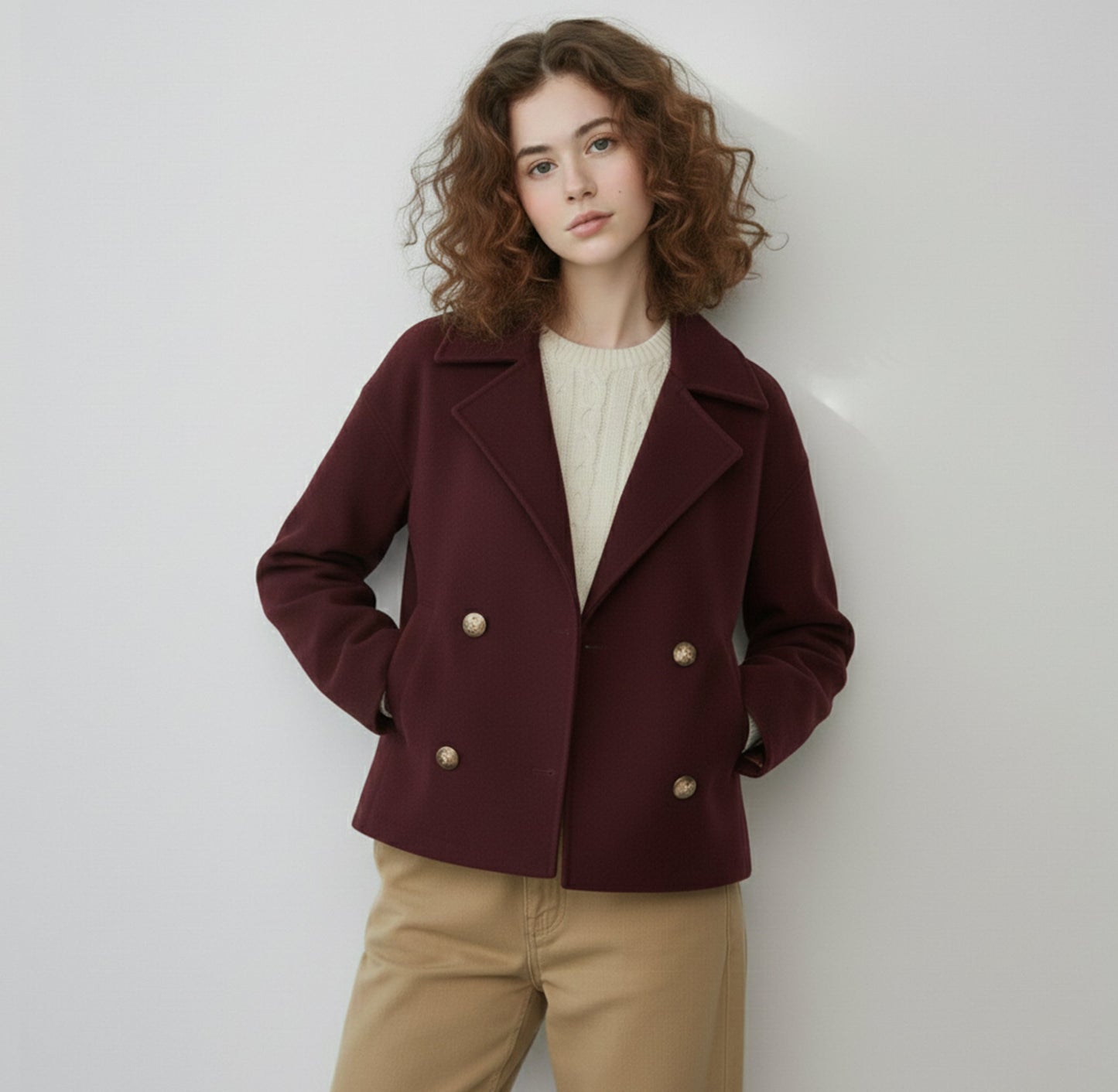 Just-Outlet | Women’s Loose-Fit Overcoat – Urban Casual Style