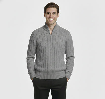 Just-Outlet | Men’s Wool Sweater – Mock Neck Classic