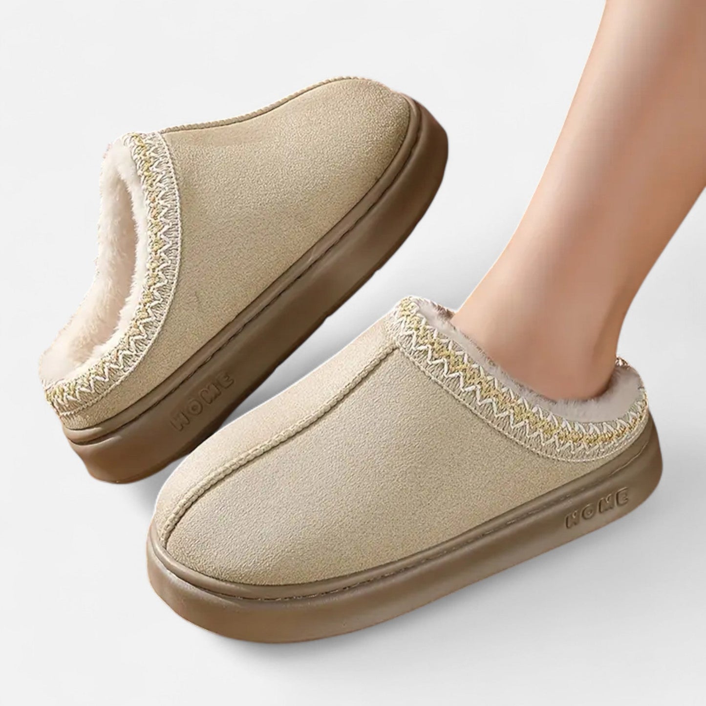 Just-Outlet | Women’s Ethnic Lace Slippers – Autumn Winter Comfort