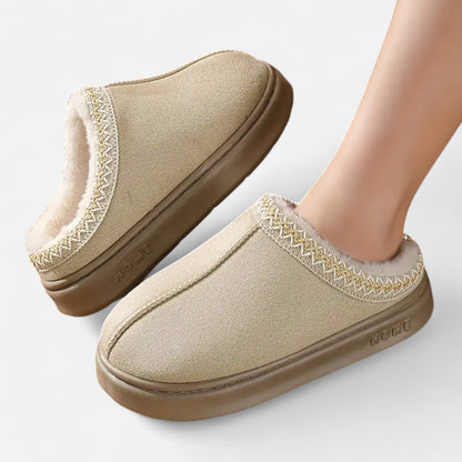 Just-Outlet | Women’s Ethnic Lace Slippers – Autumn Winter Comfort