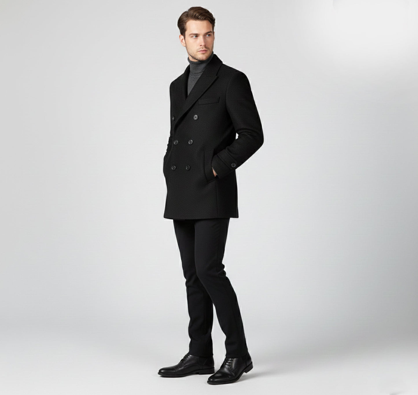Just-Outlet | Men’s Classic Wool Coat – Modern Leisure Edition