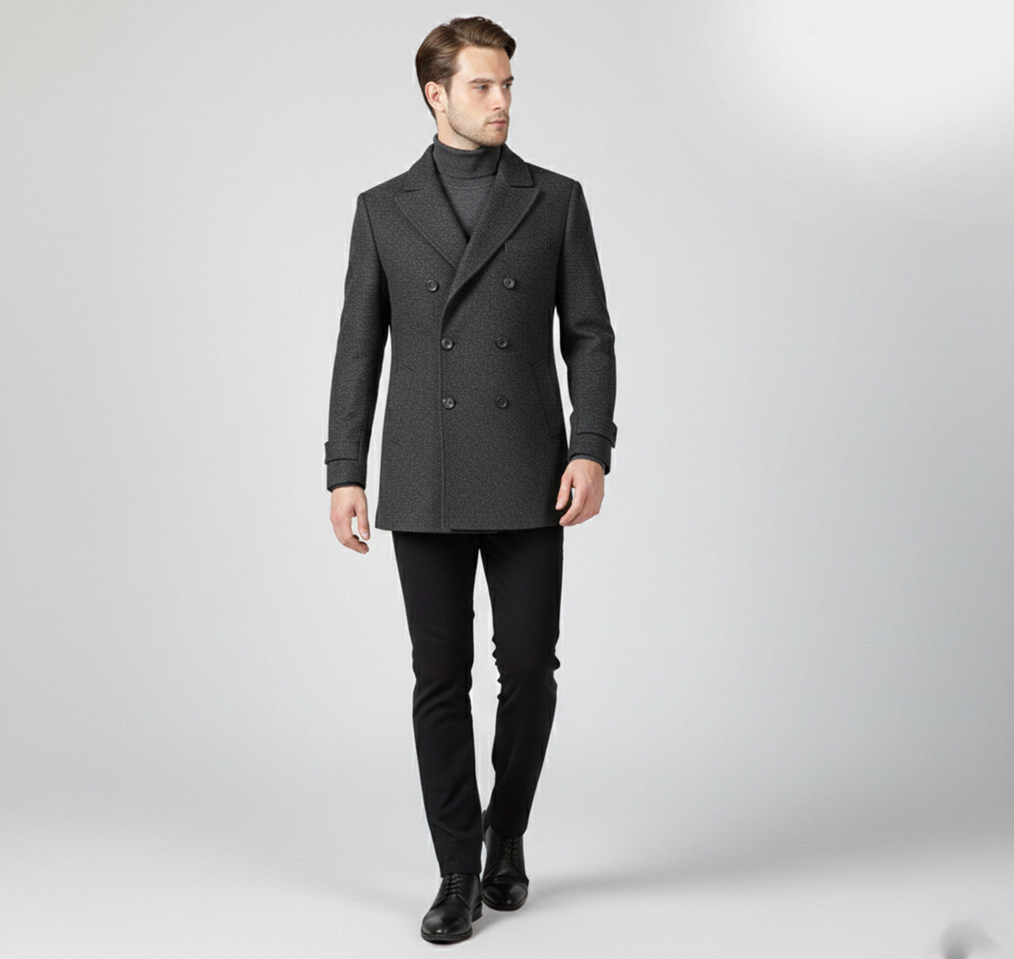 Just-Outlet | Men’s Classic Wool Coat – Modern Leisure Edition
