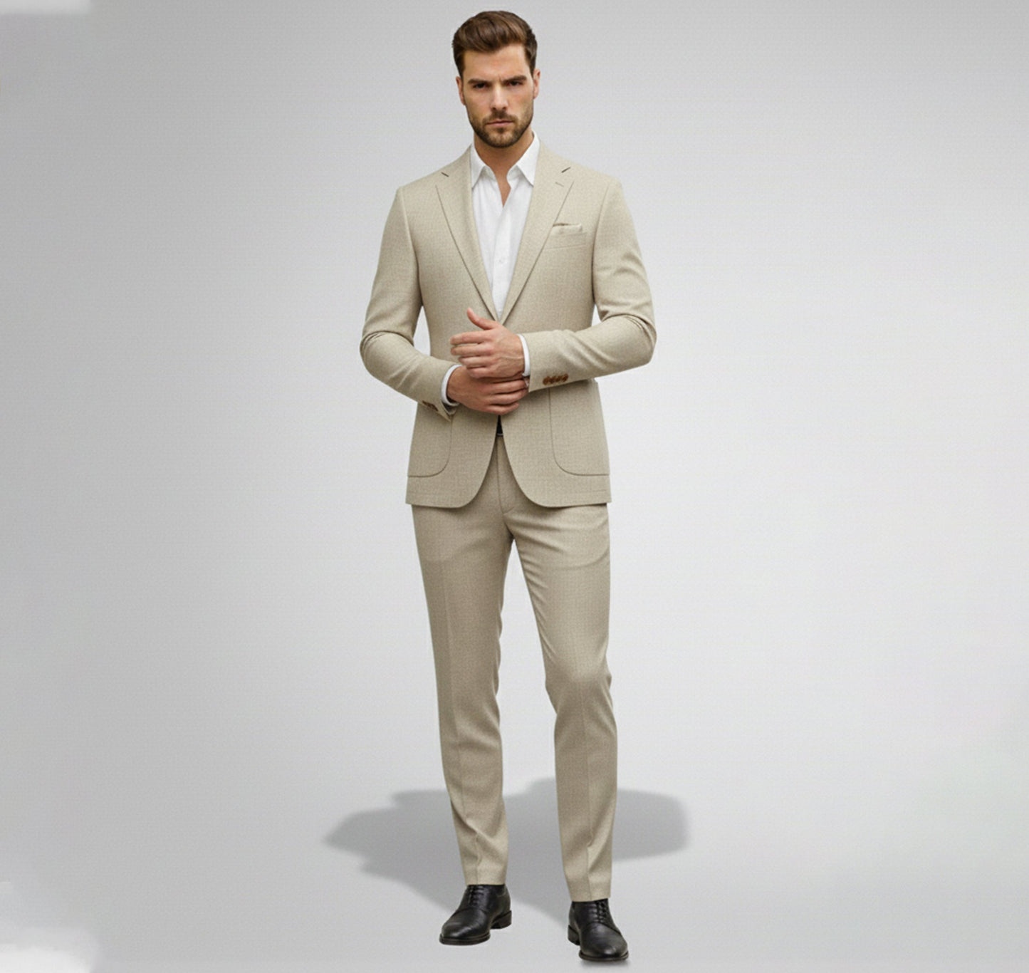 Just-Outlet | Men’s Slim Suit Set – Digital Print Comfort
