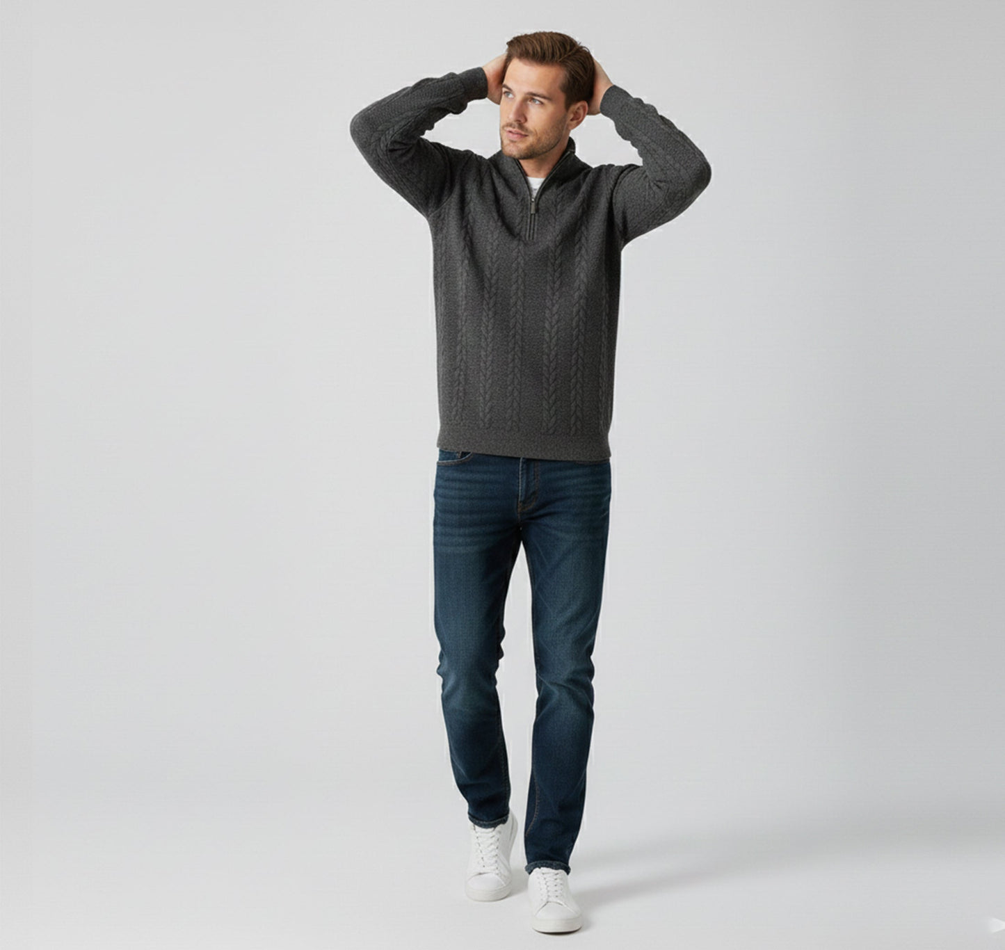 Just-Outlet | Men’s Jacquard Knitwear – Loose Lapel Classic