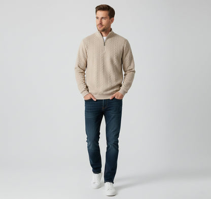 Just-Outlet | Men’s Jacquard Knitwear – Loose Lapel Classic