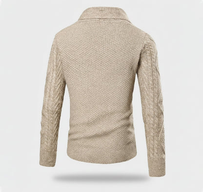 Just-Outlet | Men’s Knit Cardigan Jacket – Jacquard Warm Edition