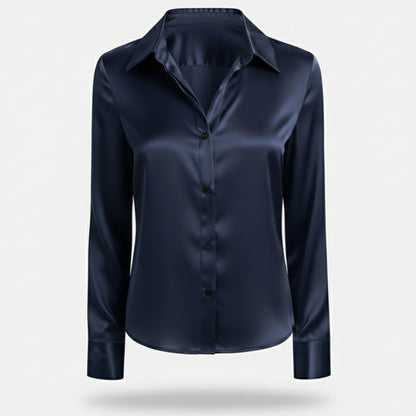 Just-Outlet | Women’s Satin Shirt – Polished Workwear Edition