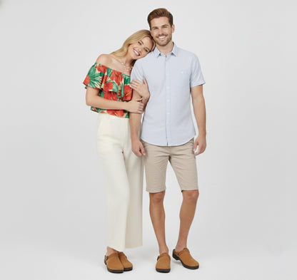 Just-Outlet | Unisex Suede Clog Sandals – Closed Toe Comfort