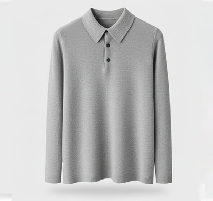 Just-Outlet | Men’s Polo Collar Knit – Warm Daily Layer