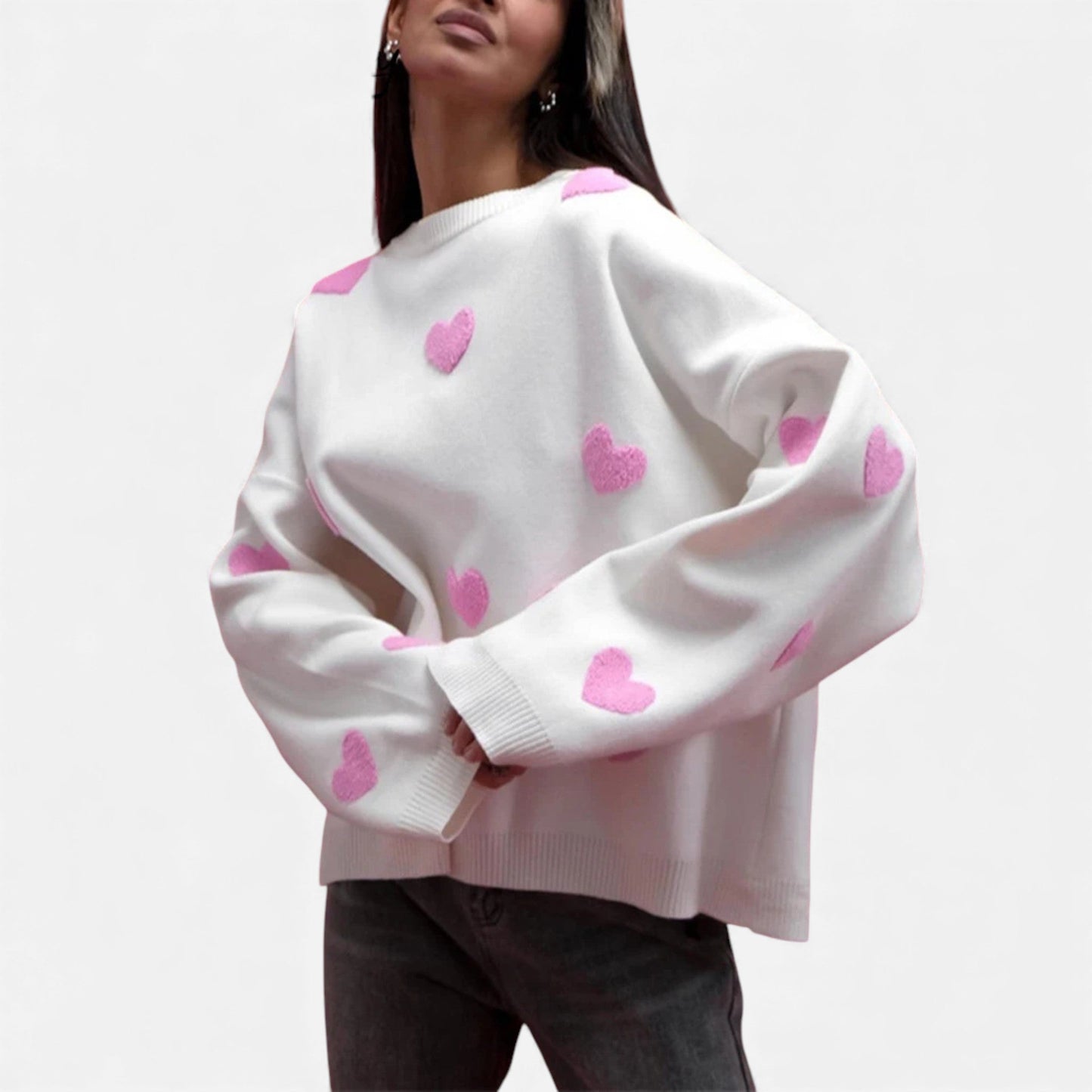 Just-Outlet | Women’s Sweater – Embroidered Geometric Knit