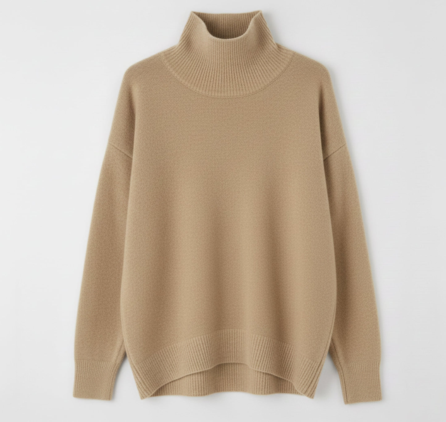 Just-Outlet | Women’s Woolen Pullover – High-Lapel Elegant Edition