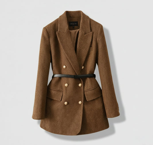 Just-Outlet | Women’s Wool-Blend Jacket – Padded Elegant Style
