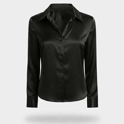 Just-Outlet | Women’s Satin Shirt – Polished Workwear Edition