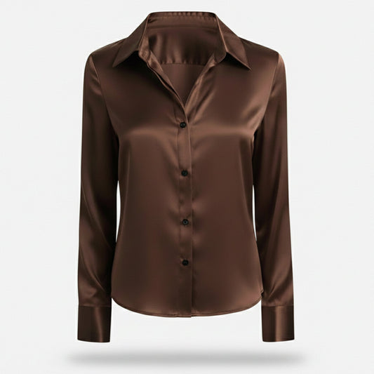 Just-Outlet | Women’s Satin Shirt – Polished Workwear Edition