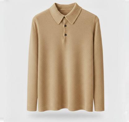 Just-Outlet | Men’s Polo Collar Knit – Warm Daily Layer