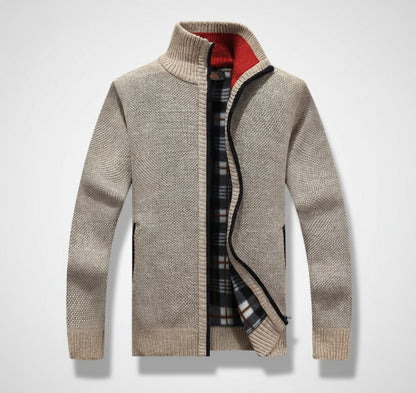 Just-Outlet | Men’s Knit Sweater Jacket – Warm Knit Layer