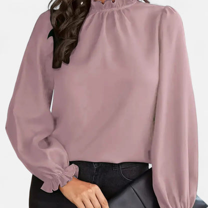 Just-Outlet | Women’s Blouse – Elegant Ruffle Collar