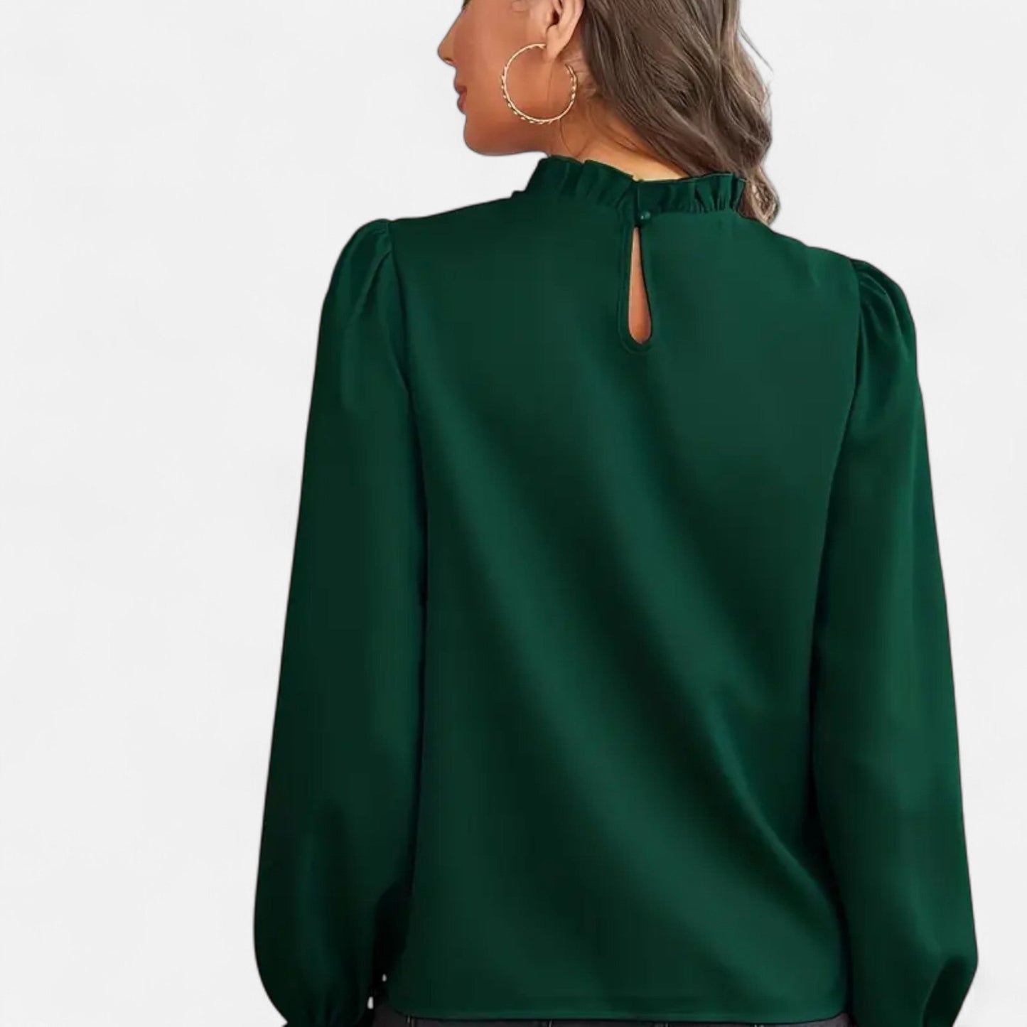 Just-Outlet | Women’s Blouse – Elegant Ruffle Collar