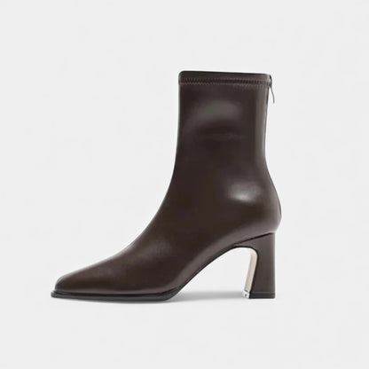Just-Outlet | Women’s Vintage Square-Toe Ankle Boots – Timeless Suede Elegance
