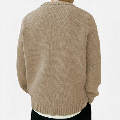 Just-Outlet | Men’s Sweater – Crew-Neck Winter Essential