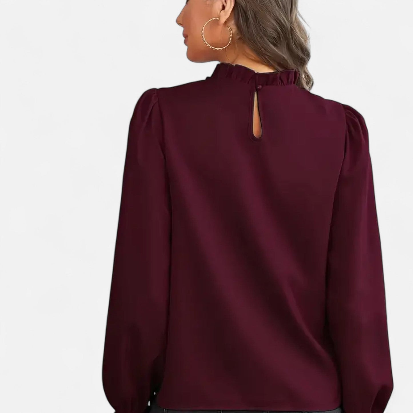 Just-Outlet | Women’s Blouse – Elegant Ruffle Collar