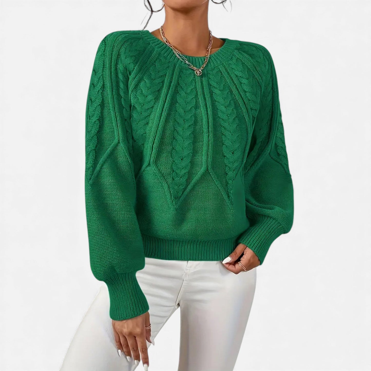 Just-Outlet | Women’s Sweater – Elegant Crew-Neck Knit